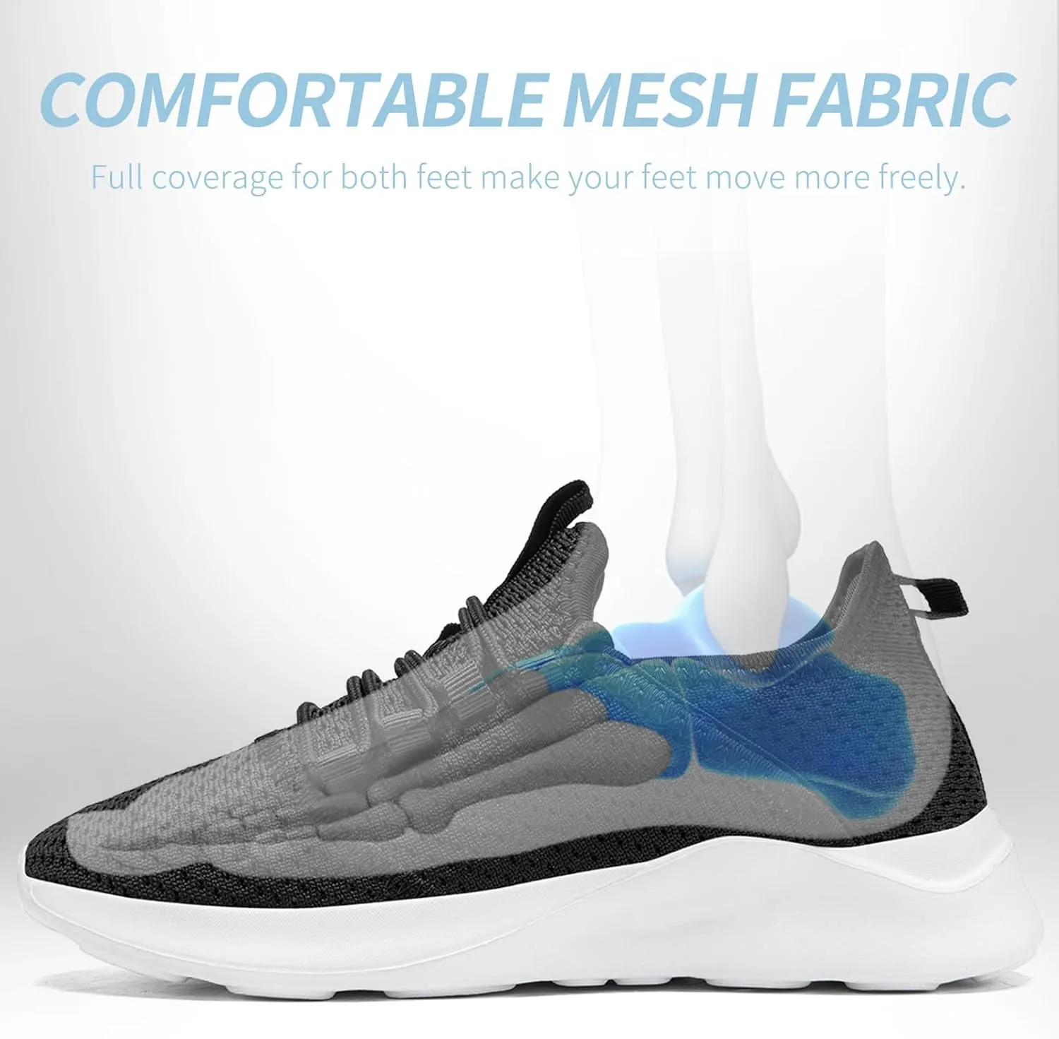 Mens Tennis Gym Shoes Lightweight Breathable Running Workout Shoes Non-Slip Fashion for Walking Work Travel