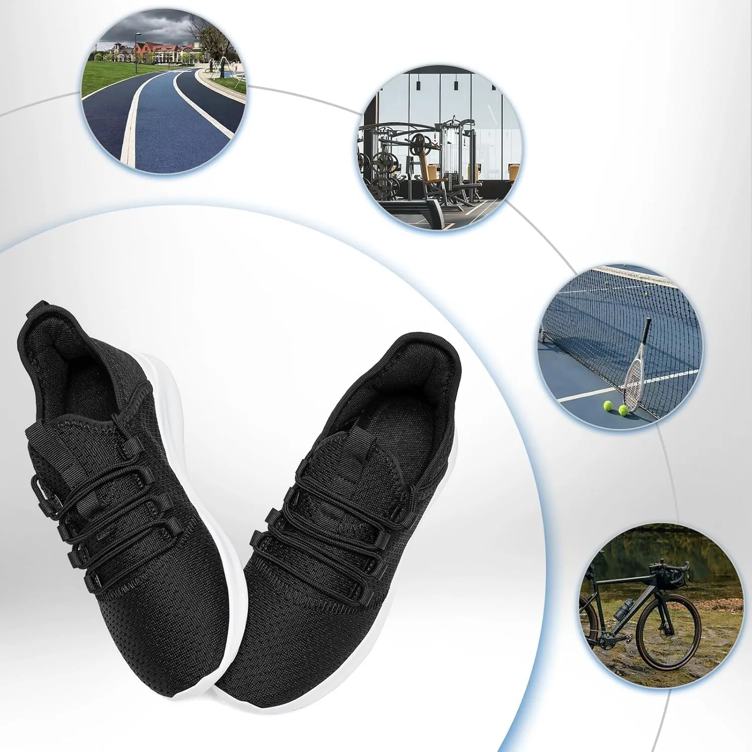 Mens Tennis Gym Shoes Lightweight Breathable Running Workout Shoes Non-Slip Fashion for Walking Work Travel