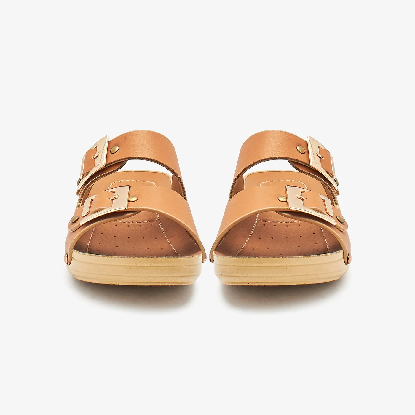 Metallic Buckle Women  Chappals