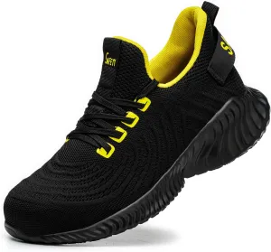 Micoklinlin Steel Toe Sneakers for Men Work Lightweight Safety Shoes Smash and Puncture Resistant Non-Slip Hiking Shoes