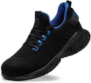 Micoklinlin Steel Toe Sneakers for Men Work Lightweight Safety Shoes Smash and Puncture Resistant Non-Slip Hiking Shoes