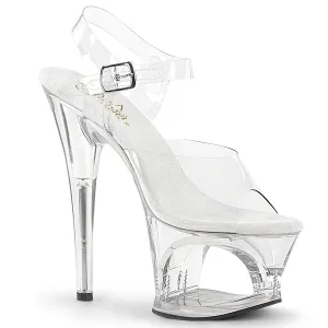 MOON-708 Clear Platform 7 Inch Pole Dancing Shoe