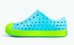 Native - Kid's Jefferson Shoe - Blue with Green Glo Sole