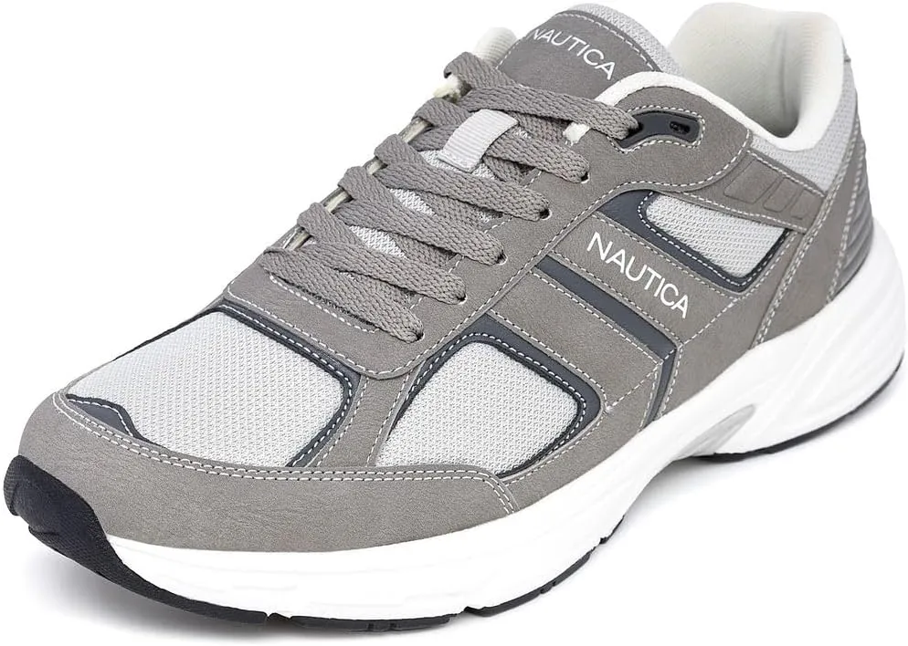 Nautica Mens Running Sneakers Sport Fashion Lace-Up Athletic Soft Shoes for Gym Tennis Men  Cushioned, Breathable, Lightweight & Comfortable