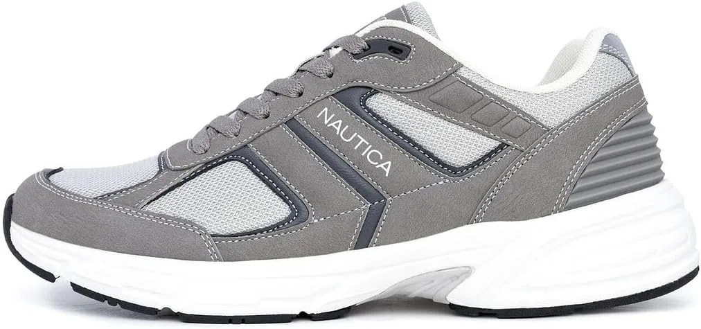 Nautica Mens Running Sneakers Sport Fashion Lace-Up Athletic Soft Shoes for Gym Tennis Men  Cushioned, Breathable, Lightweight & Comfortable