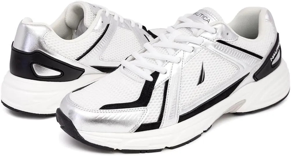 Nautica Mens Running Sneakers Sport Fashion Lace-Up Athletic Soft Shoes for Gym Tennis Men  Cushioned, Breathable, Lightweight & Comfortable