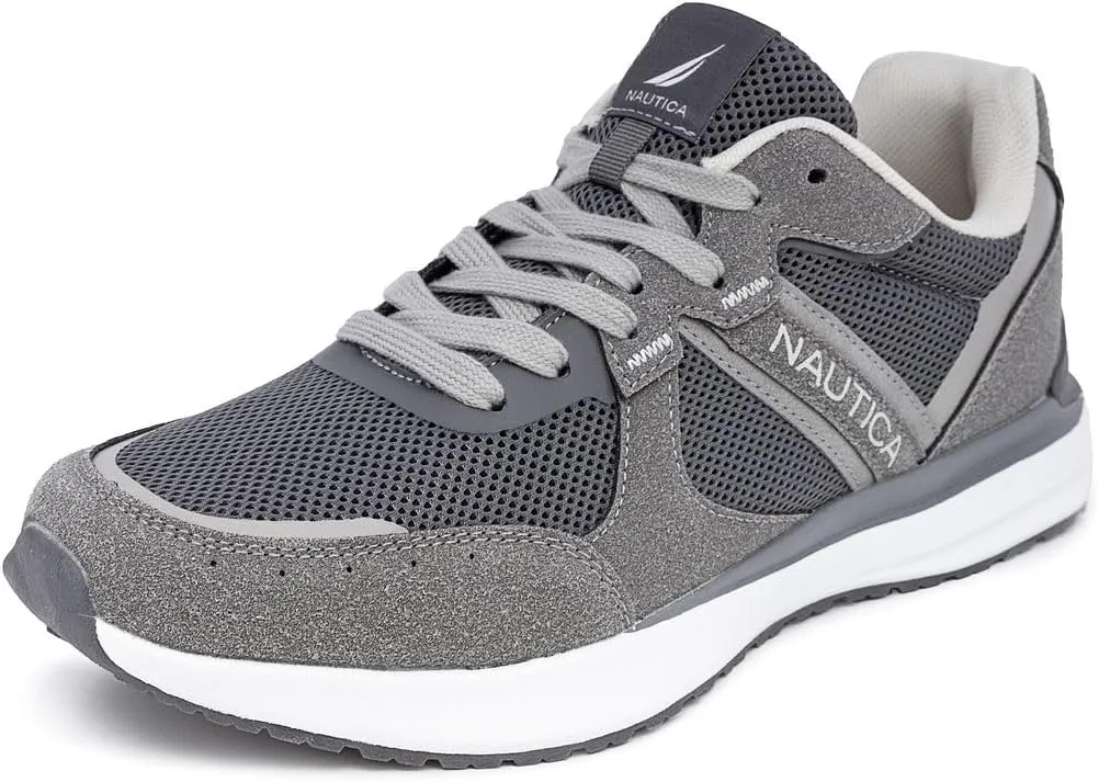 Nautica Mens Running Sneakers Sport Fashion Lace-Up Athletic Soft Shoes for Gym Tennis Men  Cushioned, Breathable, Lightweight & Comfortable