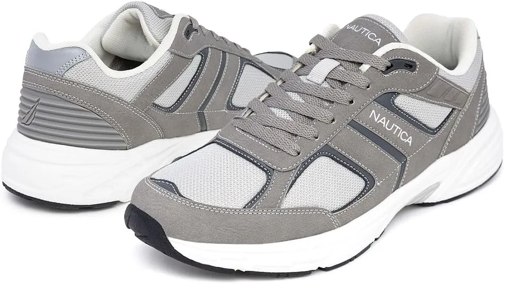 Nautica Mens Running Sneakers Sport Fashion Lace-Up Athletic Soft Shoes for Gym Tennis Men  Cushioned, Breathable, Lightweight & Comfortable
