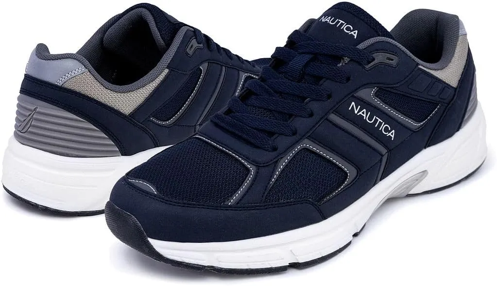 Nautica Mens Running Sneakers Sport Fashion Lace-Up Athletic Soft Shoes for Gym Tennis Men  Cushioned, Breathable, Lightweight & Comfortable