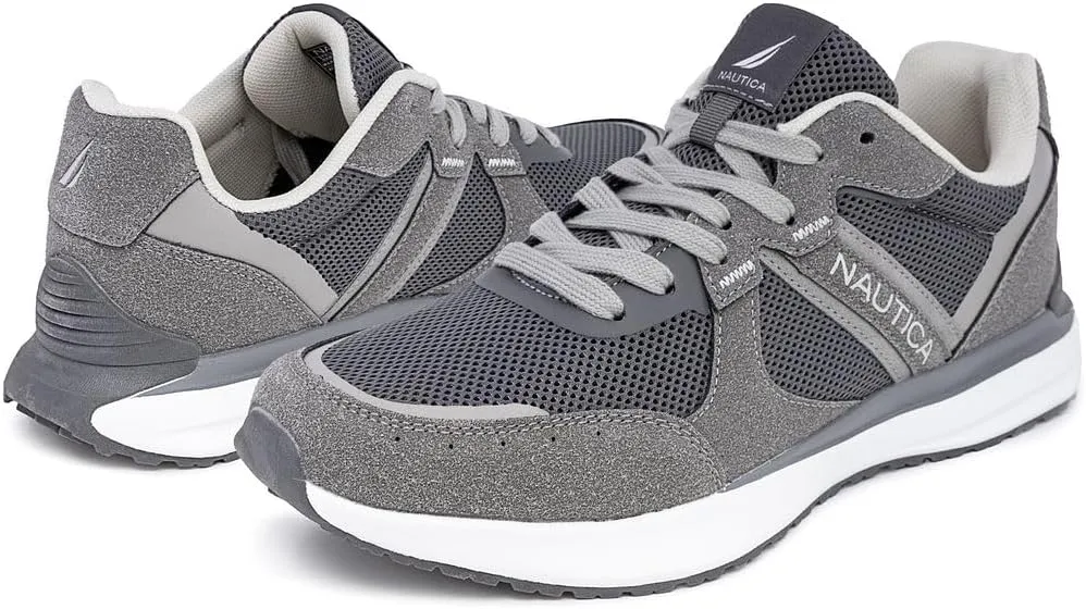 Nautica Mens Running Sneakers Sport Fashion Lace-Up Athletic Soft Shoes for Gym Tennis Men  Cushioned, Breathable, Lightweight & Comfortable
