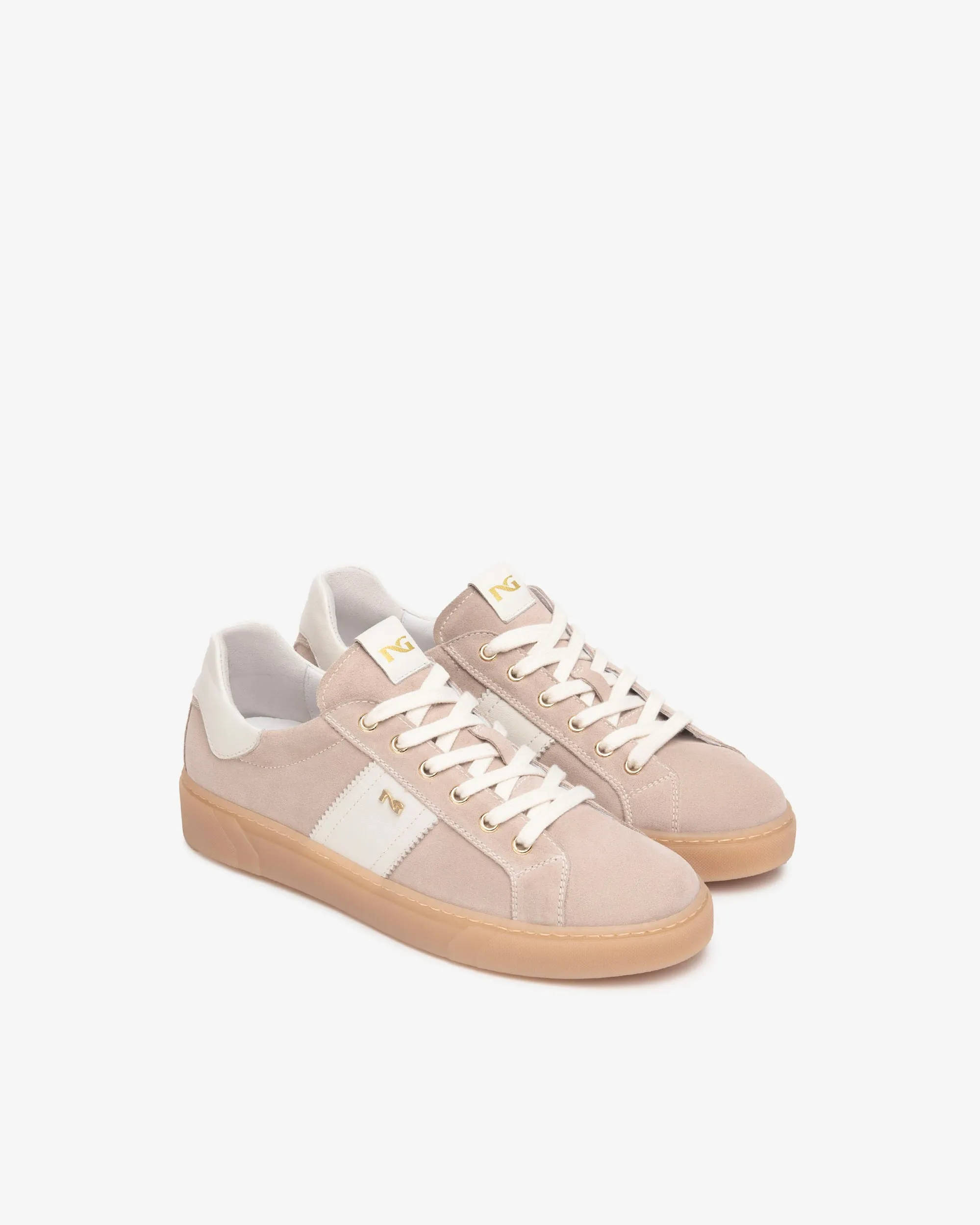 NeroGiardini Beige Suede Trainers