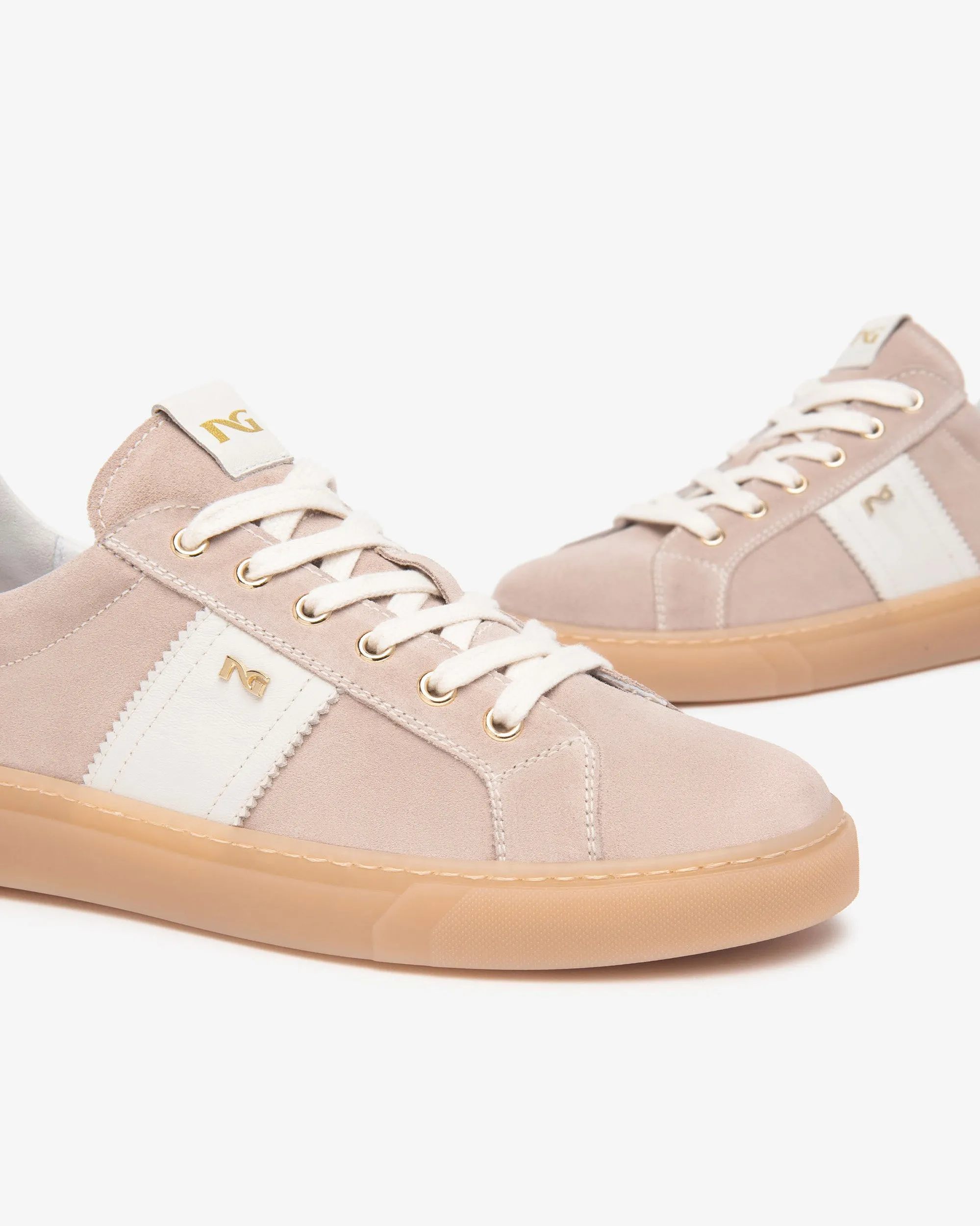 NeroGiardini Beige Suede Trainers
