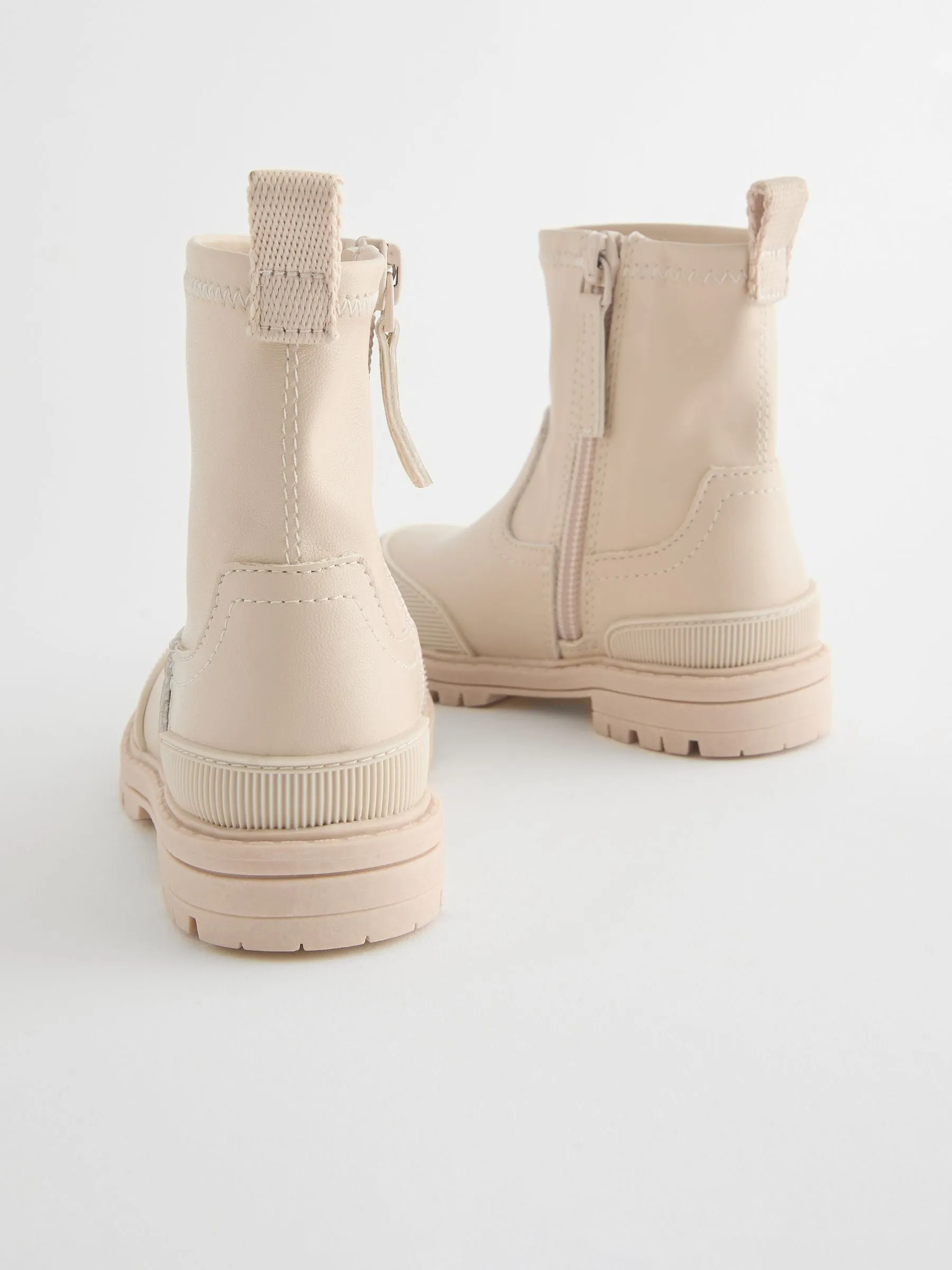 Neutral White Sock Boots