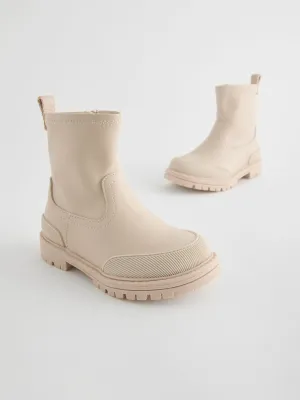 Neutral White Sock Boots