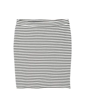 Nile Printed Knit Pencil Skirt | Ivory / Black