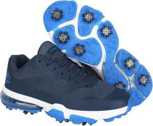 ONAIC Waterproof Golf Shoes Men Wide Spiked Golf Training Non-Slip Lace-Up Walking Footwears