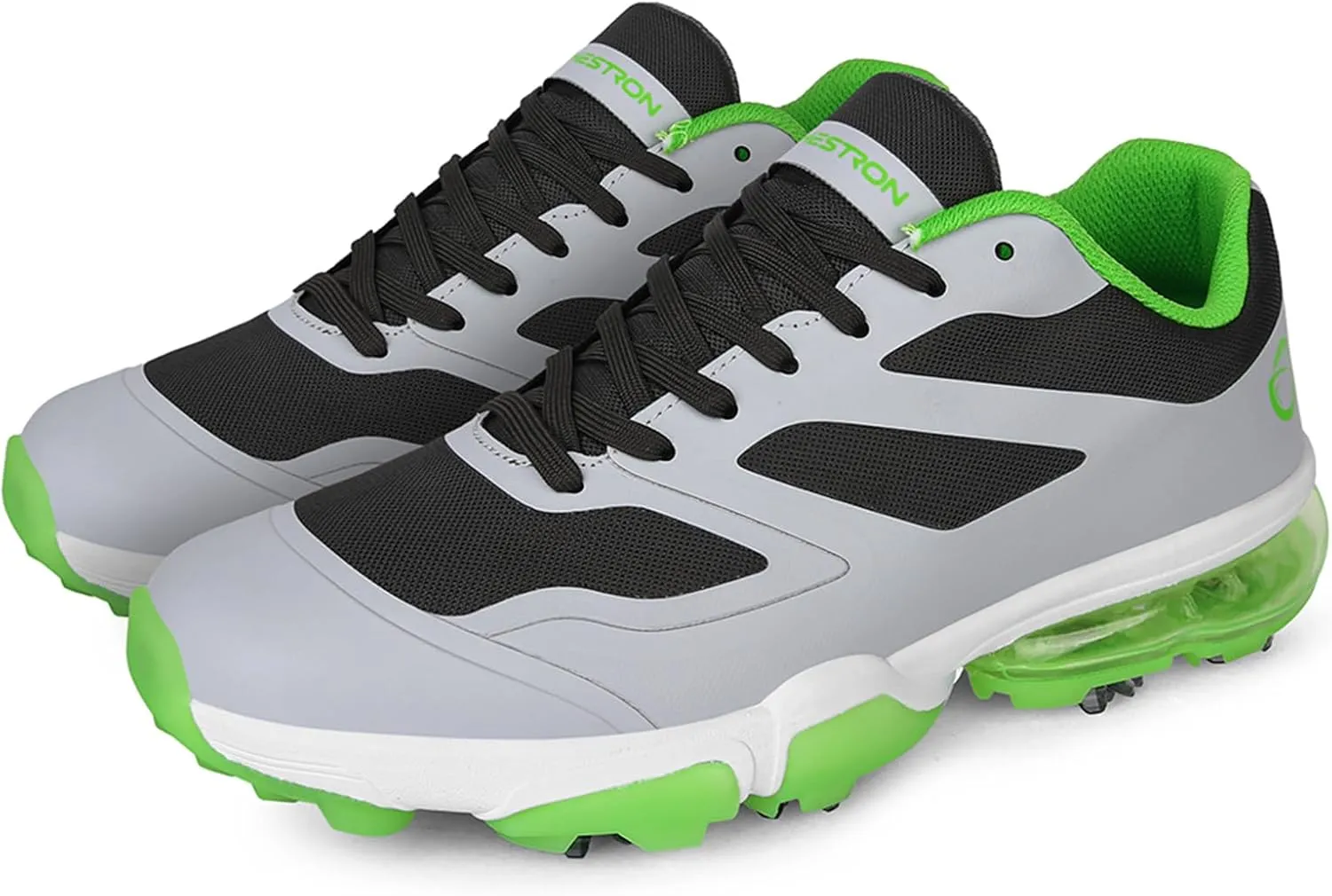 ONAIC Waterproof Golf Shoes Men Wide Spiked Golf Training Non-Slip Lace-Up Walking Footwears