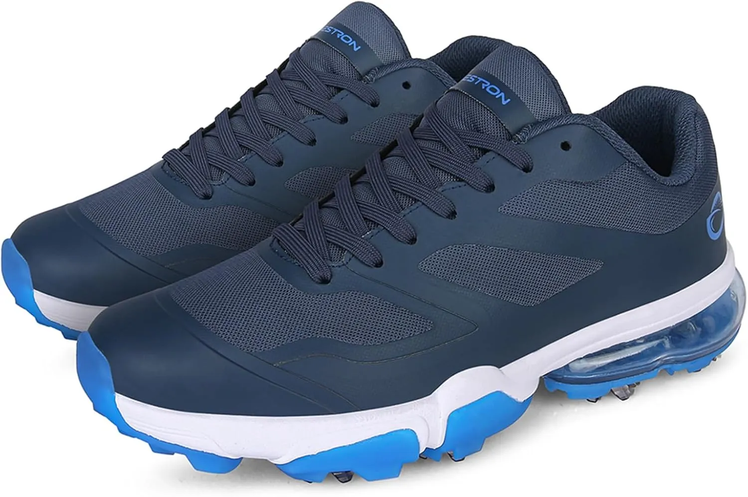 ONAIC Waterproof Golf Shoes Men Wide Spiked Golf Training Non-Slip Lace-Up Walking Footwears