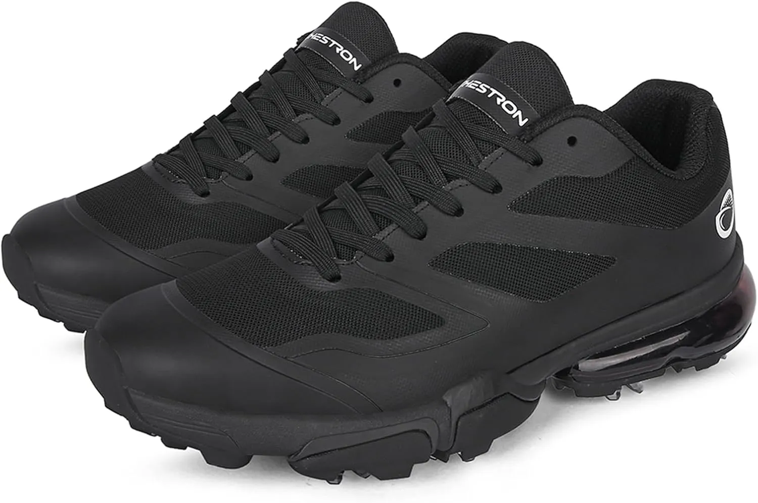 ONAIC Waterproof Golf Shoes Men Wide Spiked Golf Training Non-Slip Lace-Up Walking Footwears