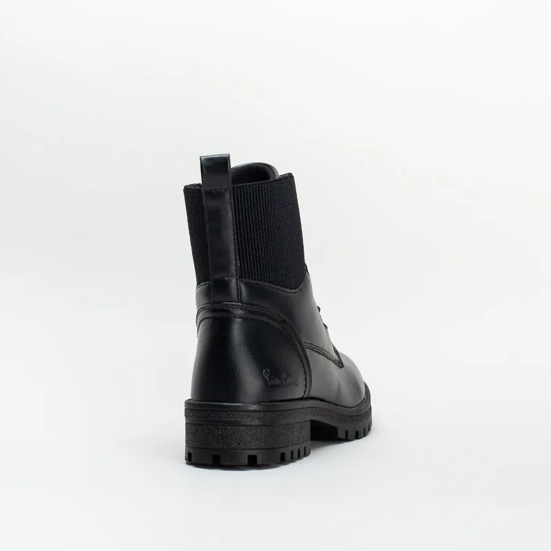 Pierre Cardin Women Lace Up With Elastic Boot _ 147593