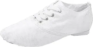 PU Leather Jazz Shoe Slip On Dance Shoes Soft Soled Ballet Training for Girls Boys (Toddler/Little Kid/Big Kid)