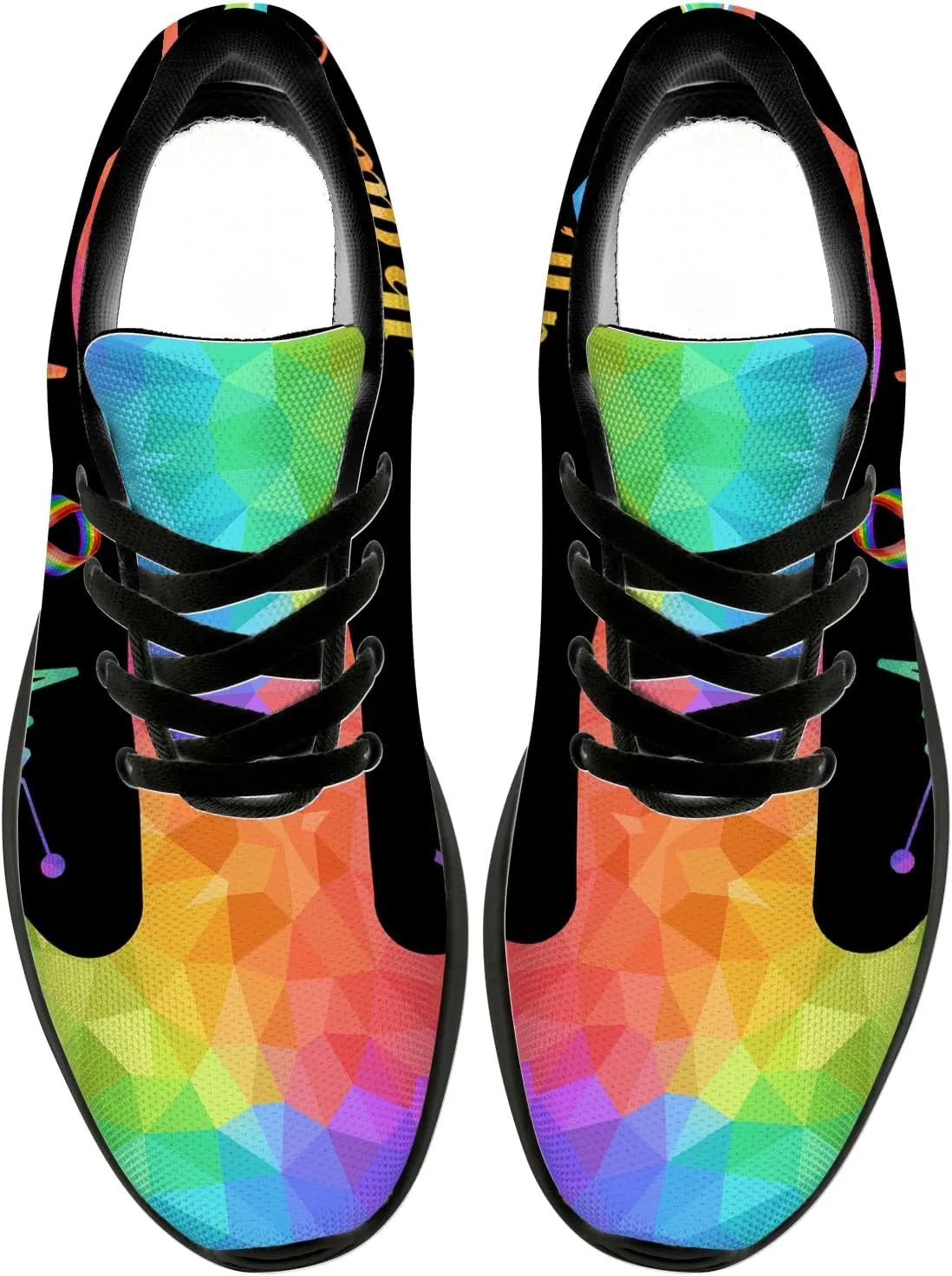 Rainbow Shoes for Women Men Running Shoes Lightweight Tennis Walking Sneakers Gifts for Him Her