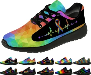 Rainbow Shoes for Women Men Running Shoes Lightweight Tennis Walking Sneakers Gifts for Him Her