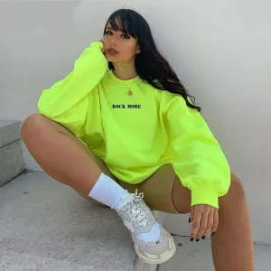 Rock More Sweatshirt - Neon Green