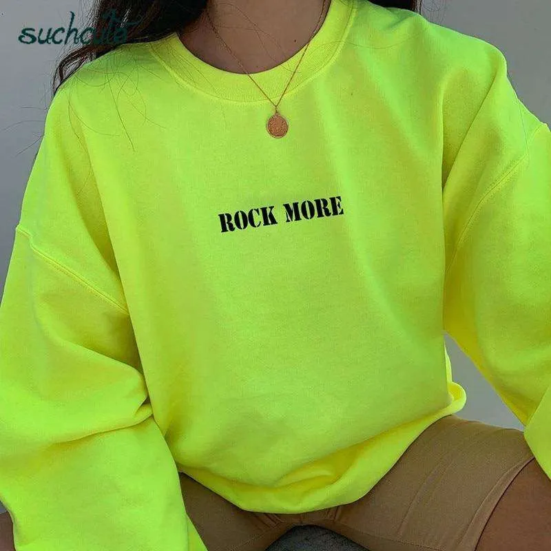 Rock More Sweatshirt - Neon Green