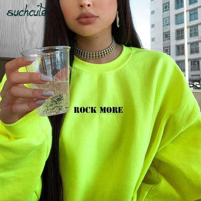 Rock More Sweatshirt - Neon Green