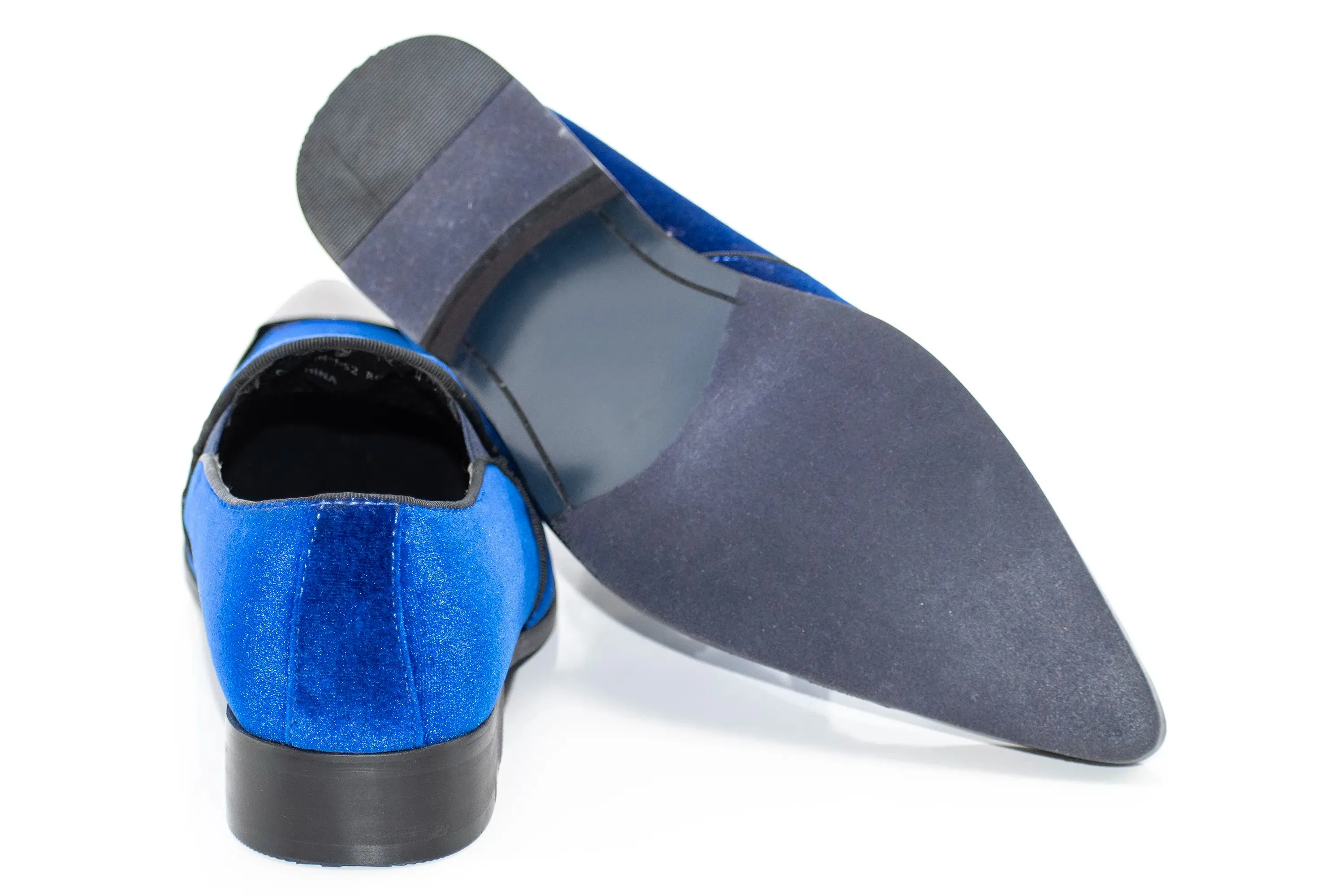 Royal Velvet Metal-Tipped Smoking Loafer