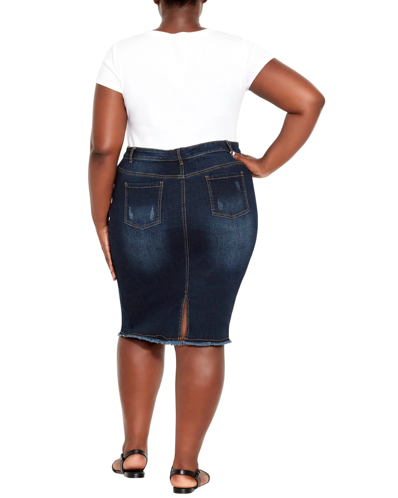 Ruby Stretch Denim Skirt | Dark Wash