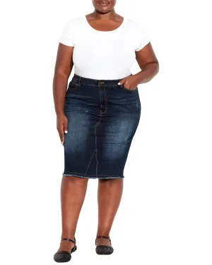 Ruby Stretch Denim Skirt | Dark Wash
