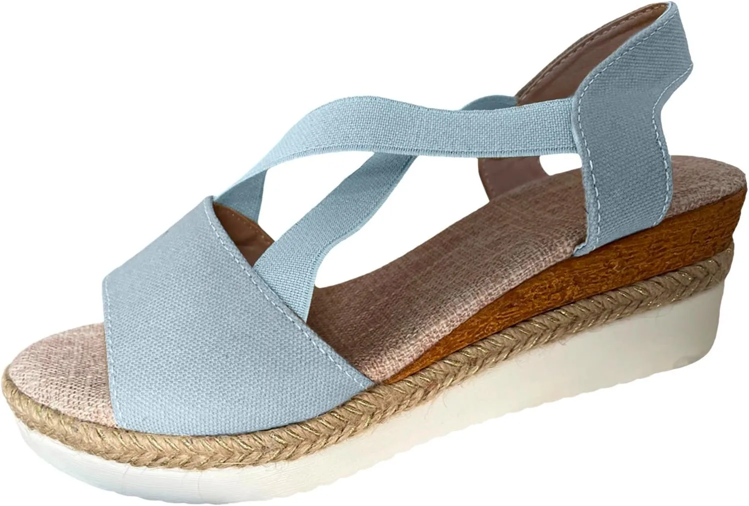 Sandals for Women 2025 Fashion Platform Sandals Espadrilles Wedges Dressy Summer Sandals Ankle Strap Slip On Sandals