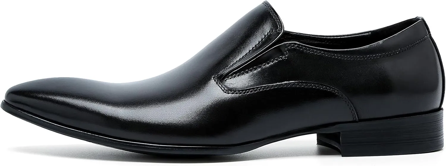 Santimon Men's Loafers Slip on Formal Dress Leather Penny Loafers Comfort Fashion Business Walking Shoes