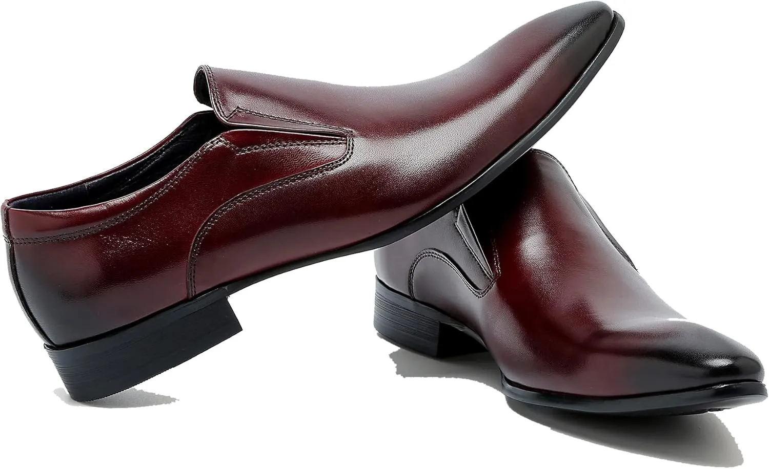Santimon Men's Loafers Slip on Formal Dress Leather Penny Loafers Comfort Fashion Business Walking Shoes