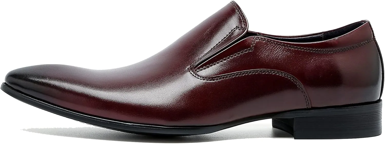 Santimon Men's Loafers Slip on Formal Dress Leather Penny Loafers Comfort Fashion Business Walking Shoes
