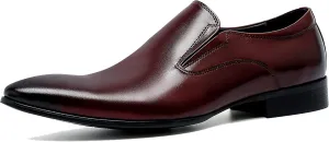 Santimon Men's Loafers Slip on Formal Dress Leather Penny Loafers Comfort Fashion Business Walking Shoes
