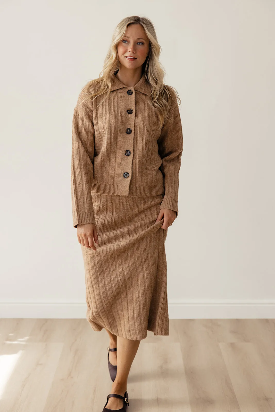 Shining Light Sweater Midi Skirt
