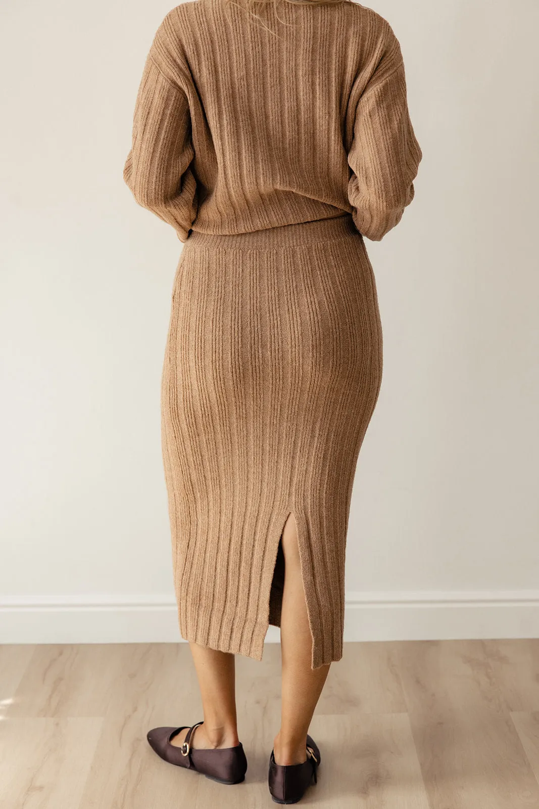 Shining Light Sweater Midi Skirt