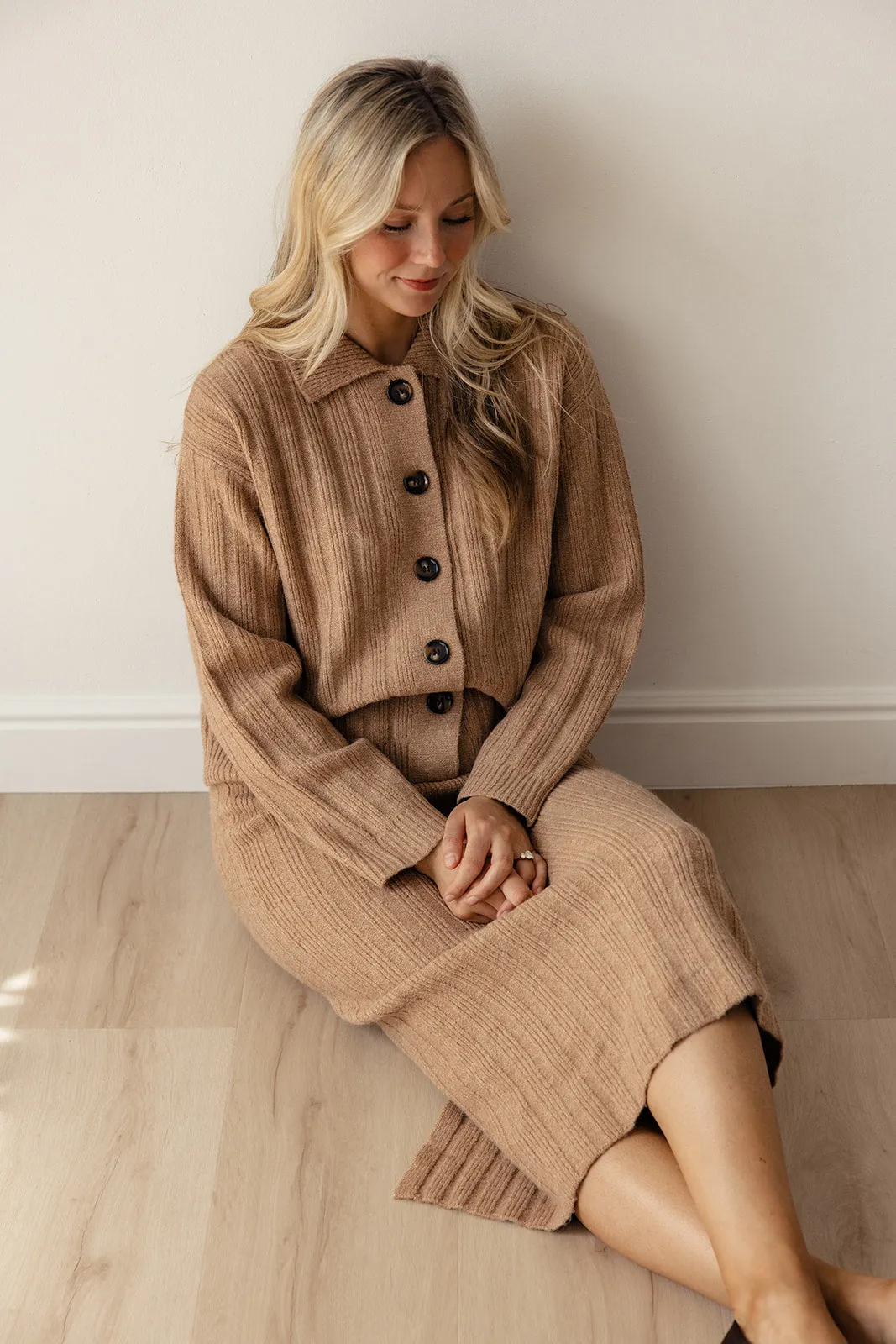 Shining Light Sweater Midi Skirt