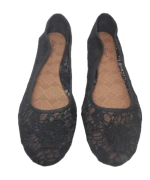 Shoes Lucky Black Lace Flats Size 10 SKU 000131