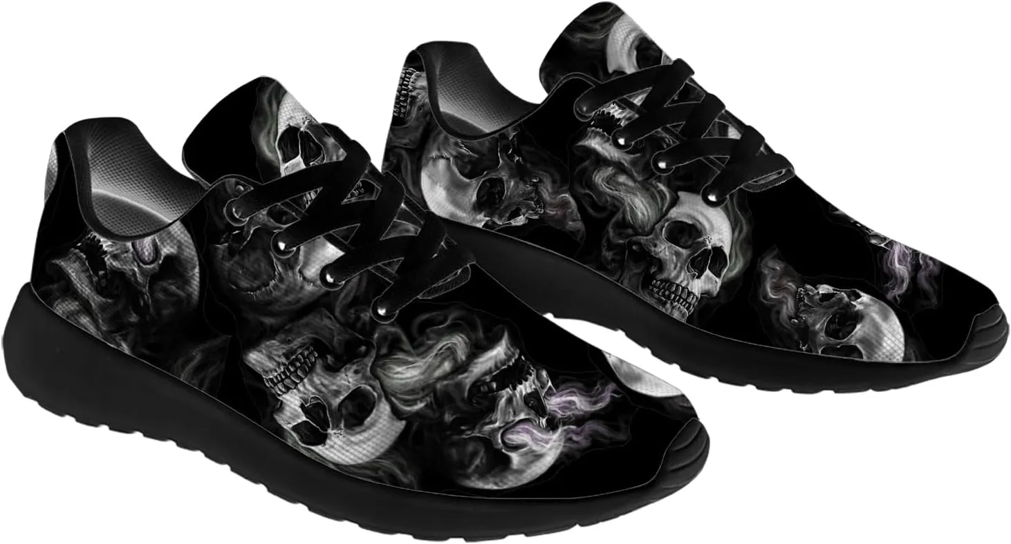 Skull Shoes for Women Men Running Shoes Lightweight Tennis Sneakers Gifts for Him Her