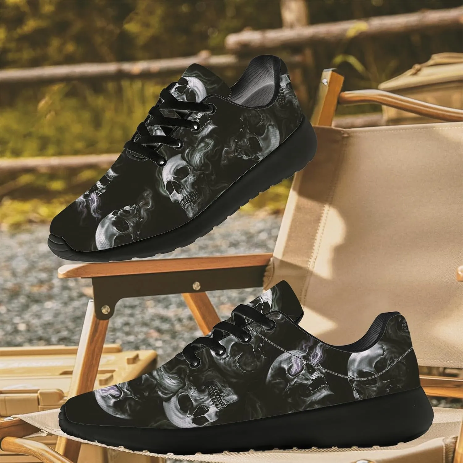 Skull Shoes for Women Men Running Shoes Lightweight Tennis Sneakers Gifts for Him Her