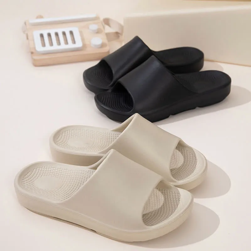 Solid Color Thick Sole Home EVA Slides