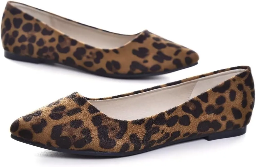 Stunner Womens Ballet Flats Comfortable Pointed Toe Slip On Memory Foam Flats Shoes