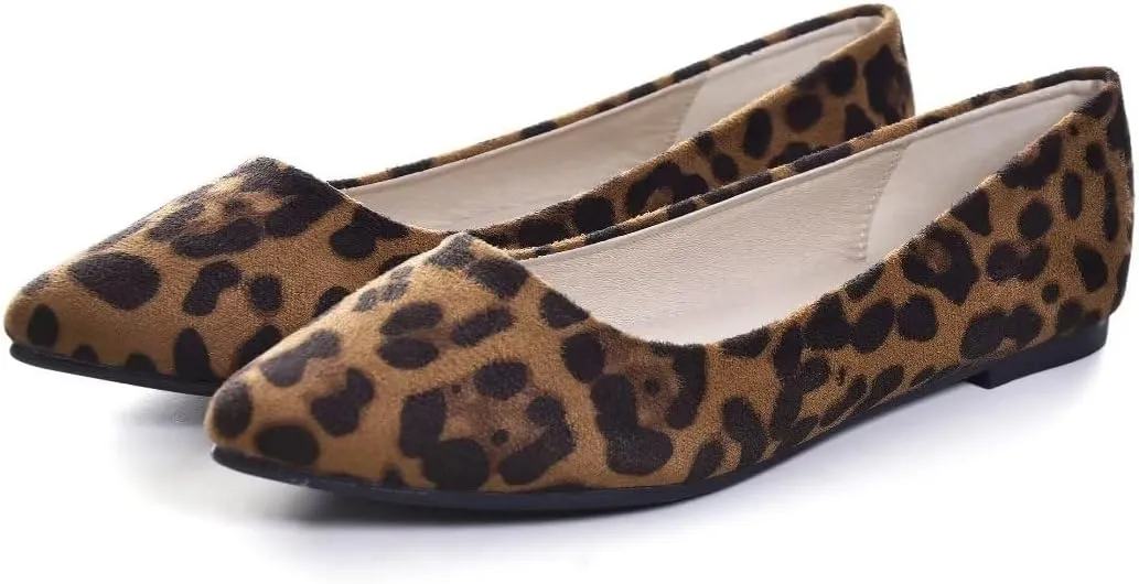 Stunner Womens Ballet Flats Comfortable Pointed Toe Slip On Memory Foam Flats Shoes