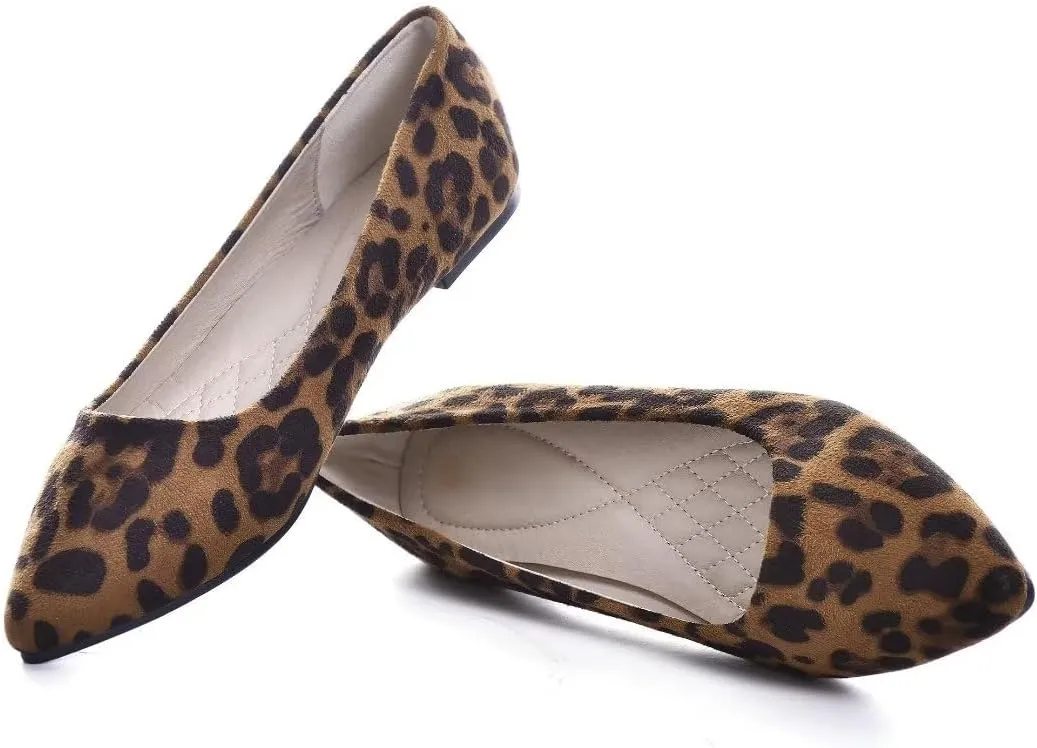 Stunner Womens Ballet Flats Comfortable Pointed Toe Slip On Memory Foam Flats Shoes