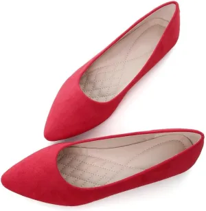 Stunner Womens Ballet Flats Comfortable Pointed Toe Slip On Memory Foam Flats Shoes