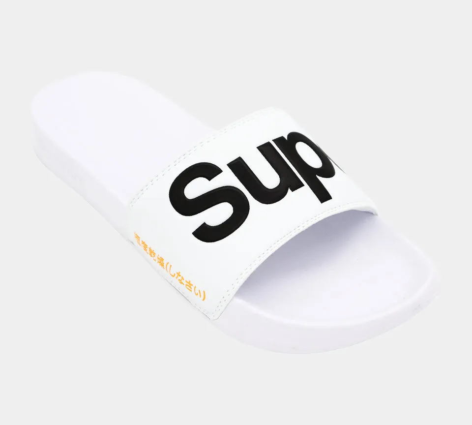 Superdry Classic Pool Slides MF310008A01C White S-XL